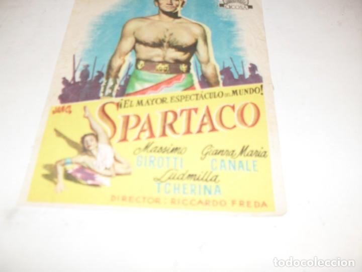 Cine: programa de mano GRANDE,sin texto publicitario.titulo:SPARTACO(MASIMO GIROTTI) - Foto 1