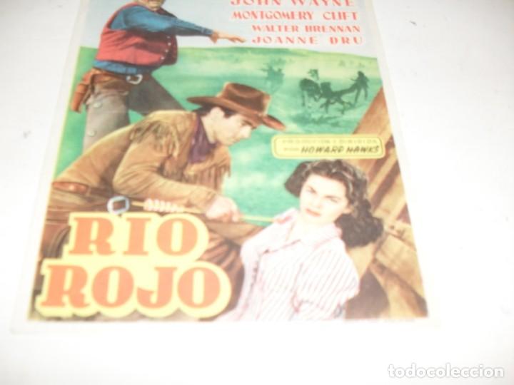 Cine: programa de mano GRANDE,con texto publicitario.titulo:RIO ROJO(JOHN WAYNE) - Foto 1
