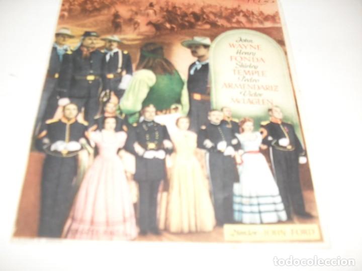 Cine: programa de mano GRANDE,con texto publicitario.titulo:FORT APACHE(JOHN WAYNE) - Foto 1