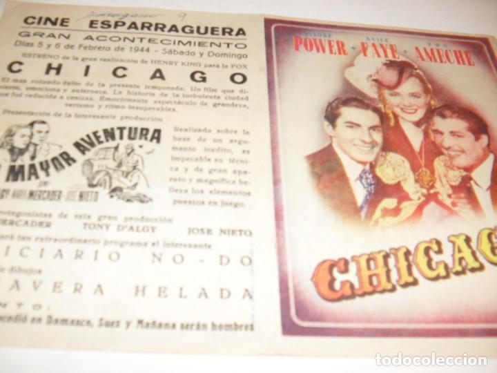 Cine: programa de mano GRANDE,con texto publicitario.titulo:CHICAGO(TYRONE POWER) - Foto 1