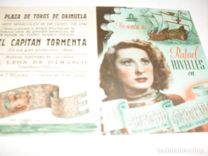 Cine: programa de mano GRANDE,con texto publicitario.titulo:EL CAPITAN TORMENTA(RAFAEL RIVELLES) - Foto 1