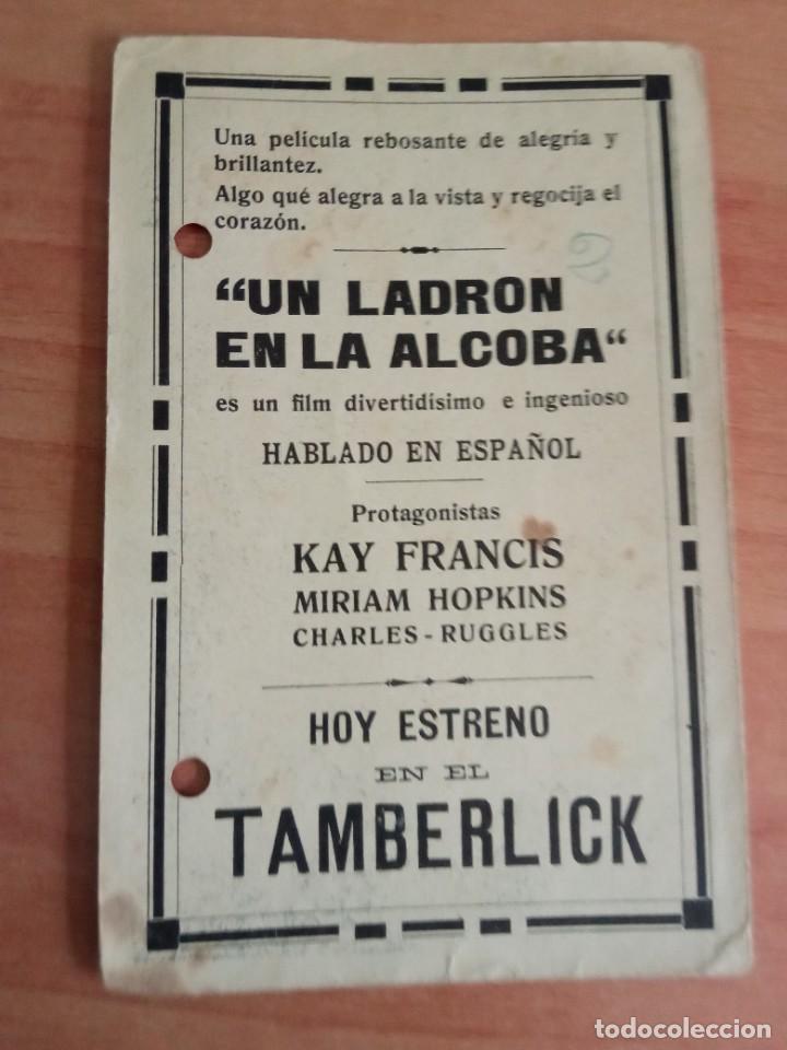 Cine: Z-- PROGRAMAS DE CINE - UN LADRON EN LA ALCOBA - Foto 2