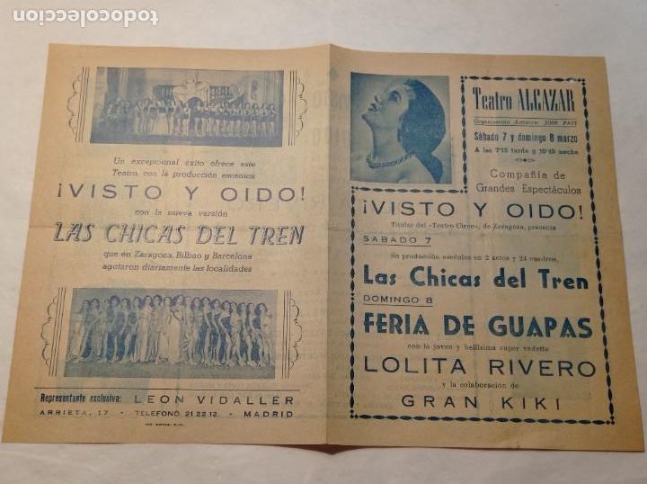 Cine: Antiguo folleto teatro - Foto 1