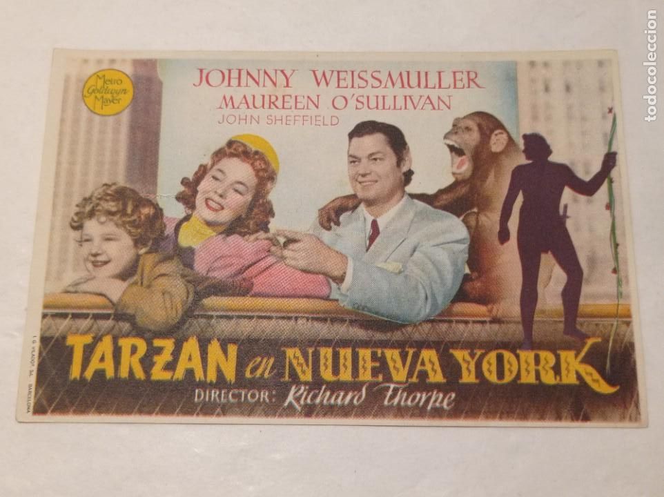 Cine: Antiguo folleto pel&iacute;cula Tarz&aacute;n en Nueva York