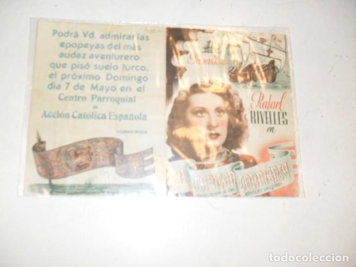 Cine: programa de mano grande con texto publicitario.titulo:EL CAPITAN TORMENTA (RAFAEL RIVELLES). - Foto 1