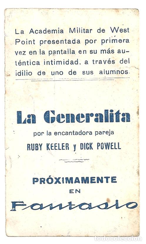Cine: PTCC2 06 LA GENERALITA PROGRAMA TARJETA WARNER RUBY KEELER DICK POWELL TYRONE POWER - Foto 2