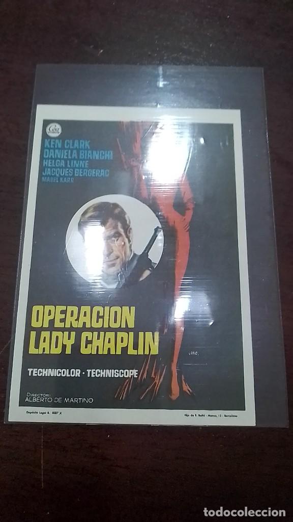 Cine: PROGRAMA O FOLLETO DE MANO DE CINE operaci&oacute;n lady chaplin - Foto 1
