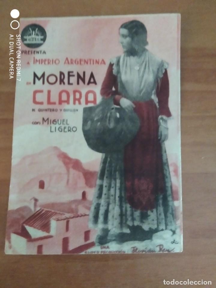 Cine: PROGRAMA CINE DE LA PELICULA-- MORENA CLARA - Foto 1