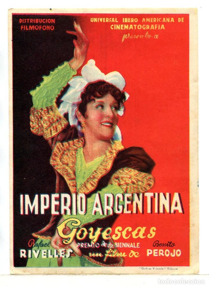 Cine: GOYESCAS, con Imperio Argentina. - Foto 1