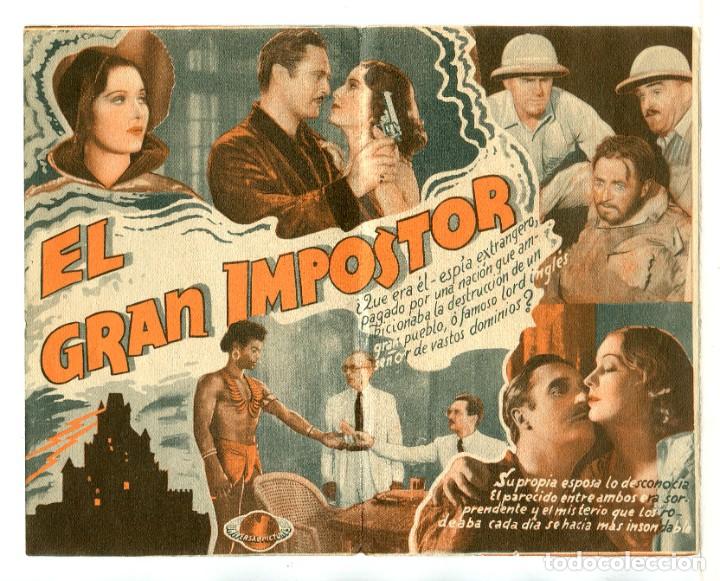 Cine: EL GRAN IMPOSTOR, con Edmund Lowe. - Foto 2