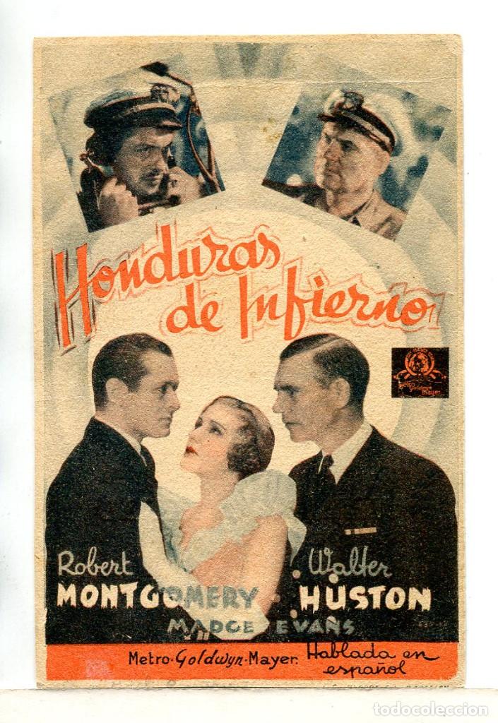 Cine: HONDURAS DE INFIERNO, con Robert Montgomery. - Foto 1
