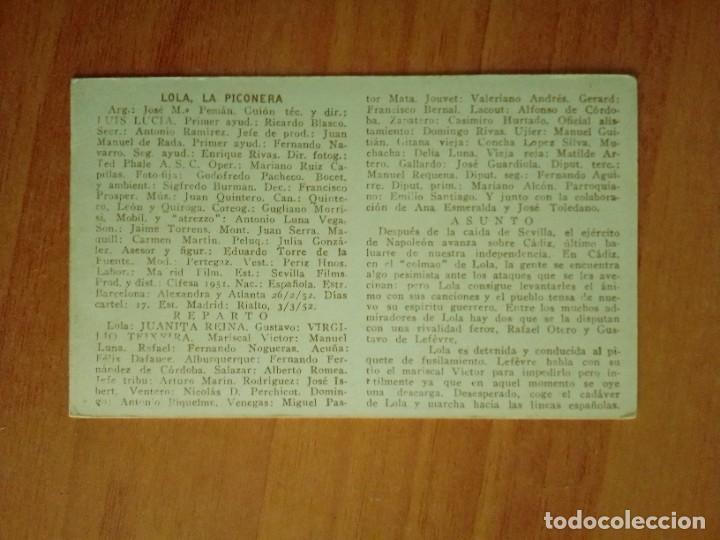 Cine: N&ordm;2-PROGRAMA CINE DE LA PELICULA- LOLA LA PICONERA - Foto 2
