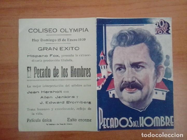 Cine: N&ordm;2-- PROGRAMA DE CINE DE LA PELICULA - PECADOS DEL HOMBRE - Foto 1