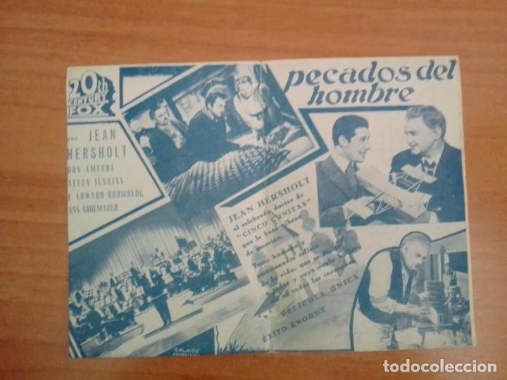 Cine: N&ordm;2-- PROGRAMA DE CINE DE LA PELICULA - PECADOS DEL HOMBRE - Foto 2