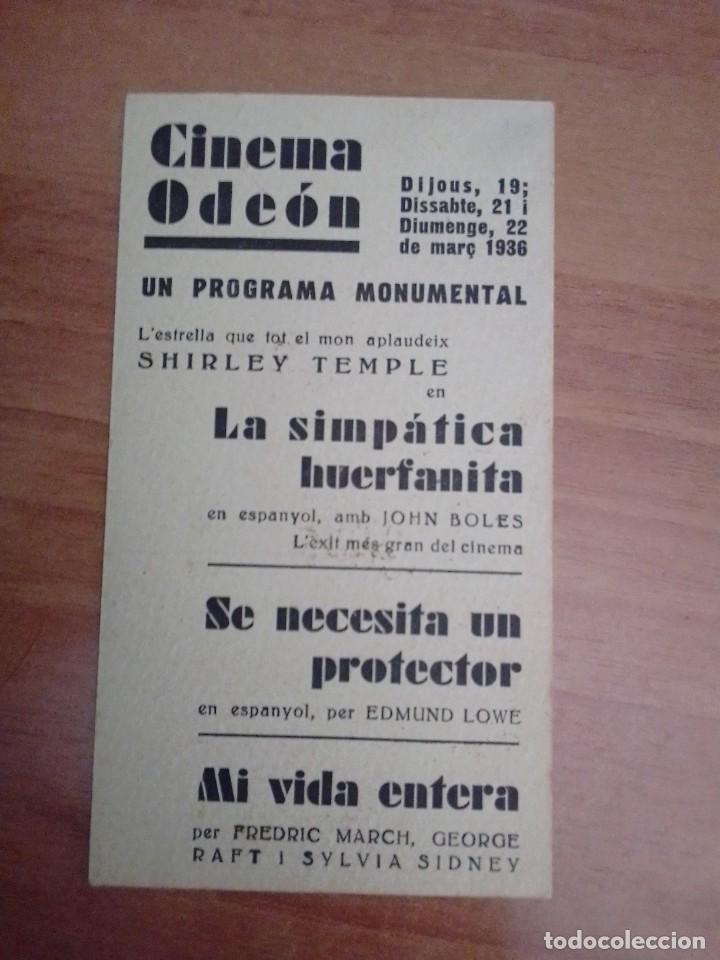 Cine: PROGRAMA DE CINE DE LA PELICULA - LA SIMPATICA HUERFANITA - Foto 2