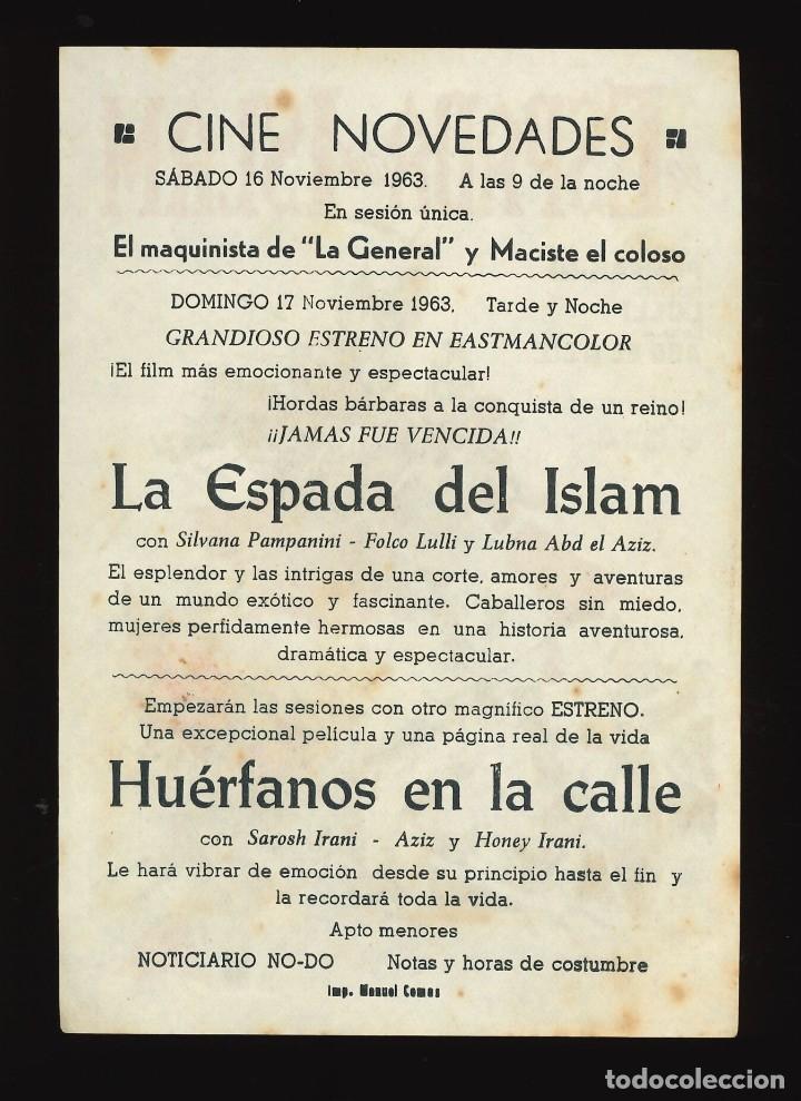 Cine: LA ESPADA DEL ISLAM / PROGRAMA DE CINE CON PUBLICIDAD EN REVERSO (MEDIEVAL) - Foto 2
