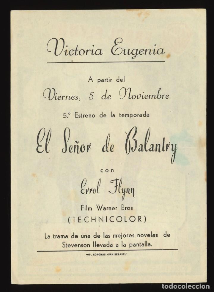 Cine: EL SE&Ntilde;OR DE BALANTRY / PROGRAMA DE CINE CON PUBLICIDAD EN REVERSO (CAPA Y ESPADA) - Foto 2