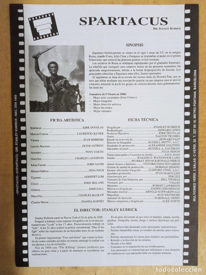 Cine: ESPARTACO, KIRK DOUGLAS, MULTICINES VERDI - Foto 1