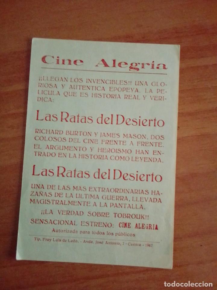 Cine: N&ordm;2-- PROGRAMA DE CINE DE LA PELICULA - LAS RATAS DEL DESIERTO (c/t) - Foto 2