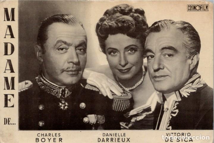 Cine: Madame de... - Charles Boyer, Danielle Darrieux, Vittorio De Sica - CosmoFilm - 147x99mm