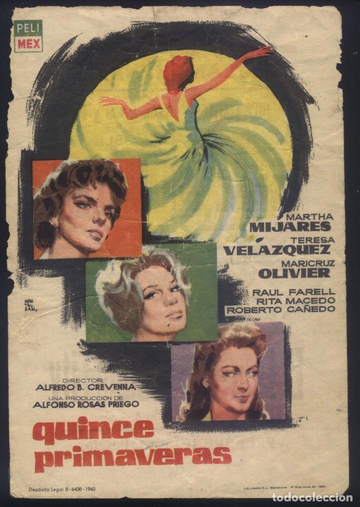 Cine: Q-09991- QUINCE PRIMAVERAS (Quincea&ntilde;era) (CINE SAN FERNANDO) MARTHA MIJARES - TERESA VELAZQUEZ