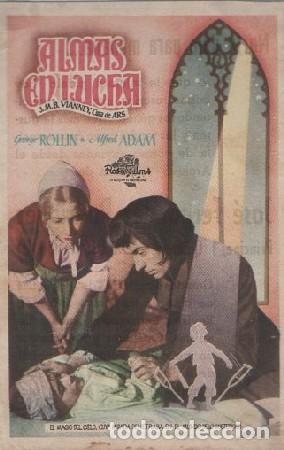 Folhetos de m&atilde;o de filmes antigos de cinema: PROGRAMA DE CINE: ALMAS EN LUCHA PC-5834