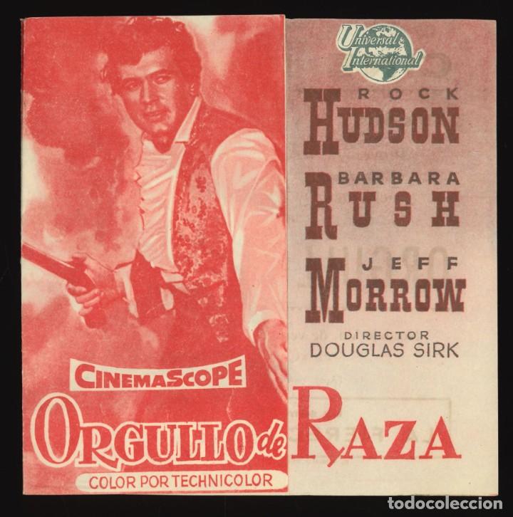 Cine: ORGULLO DE RAZA / PROGRAMA DE CINE DOBLE CON PUBLICIDAD EN TRASERA (AVENTURAS) - Foto 1