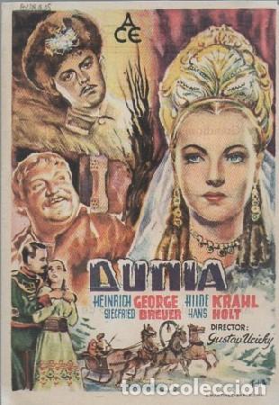 Folhetos de m&atilde;o de filmes antigos de cinema: PROGRAMA DE CINE: DUNIA PC-8540