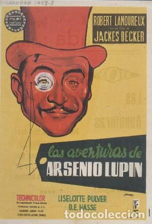 Cine: PROGRAMA DE CINE: LAS AVENTURAS DE ARSENIO LUPIN PC-5862 - Foto 1