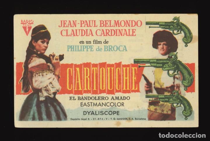 Cine: CARTOUCHE / PROGRAMA DE CINE CON PUBLICIDAD EN TRASERA (AVENTURAS) - Foto 1
