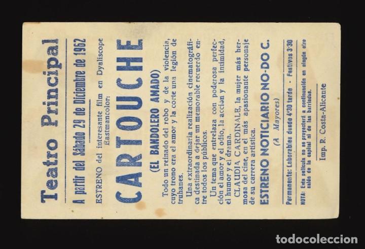Cine: CARTOUCHE / PROGRAMA DE CINE CON PUBLICIDAD EN TRASERA (AVENTURAS) - Foto 2
