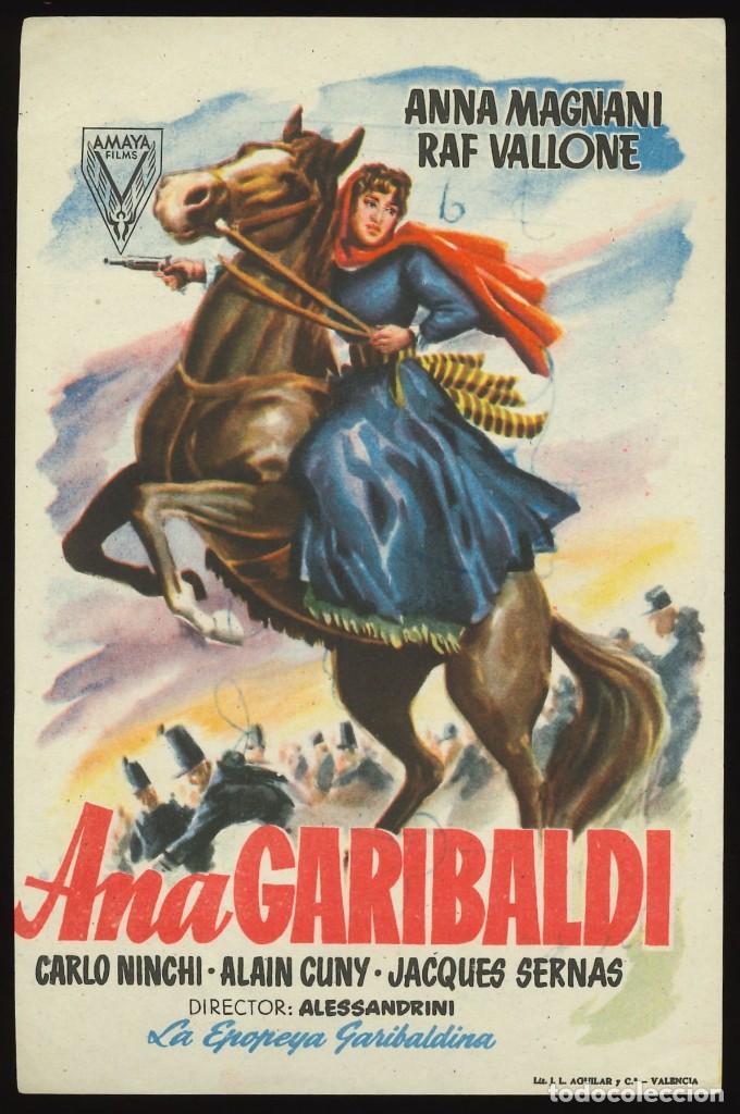 Cine: ANA GARIBALDI / PROGRAMA DE CINE SIN PUBLICIDAD EN TRASERA - Foto 1
