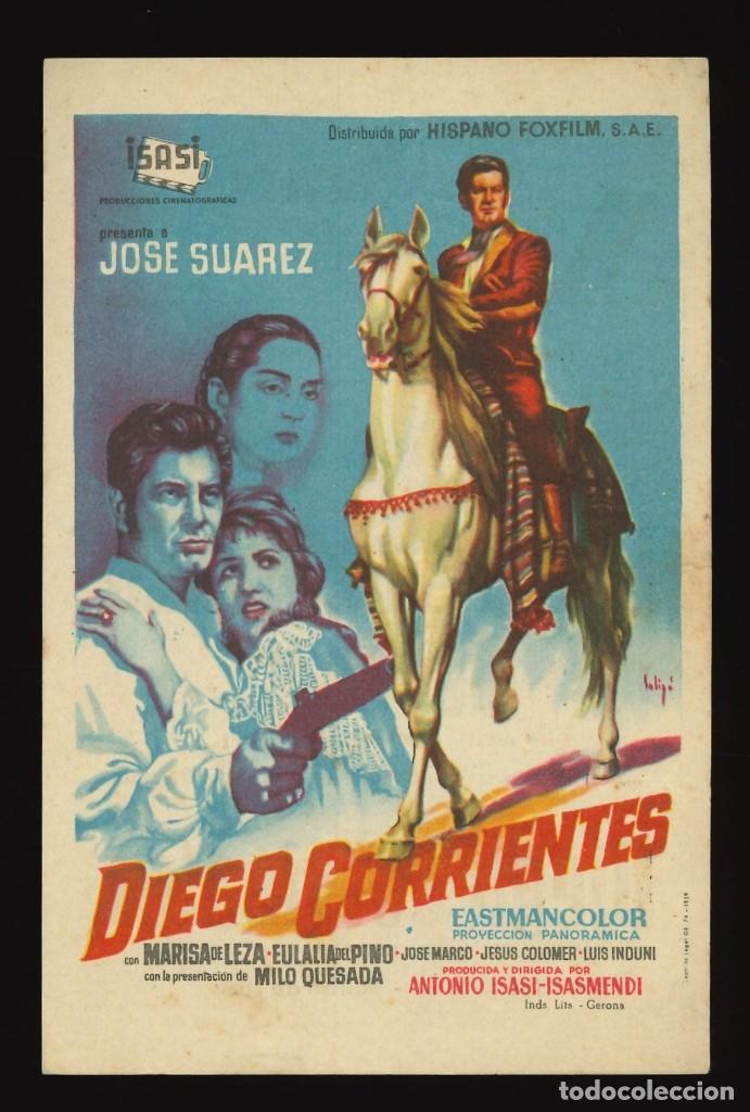 Cine: DIEGO CORRIENTES / PROGRAMA DE CINE CON PUBLICIDAD EN TRASERA (AVENTURAS) - Foto 1