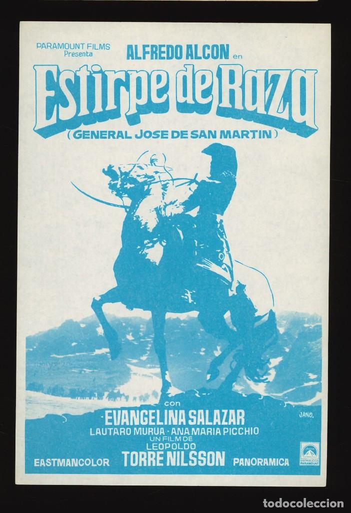 Cine: ESTIRPE DE RAZA / PROGRAMA DE CINE SIN PUBLICIDAD EN TRASERA - Foto 1