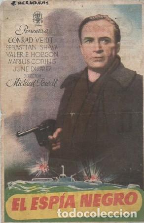 Cine: PROGRAMA DE CINE: EL ESP&Iacute;A NEGRO PC-5874