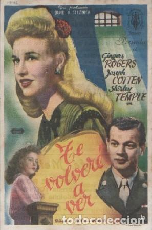 Cine: PROGRAMA DE CINE: TE VOLVER&Eacute; A VER PC-5875