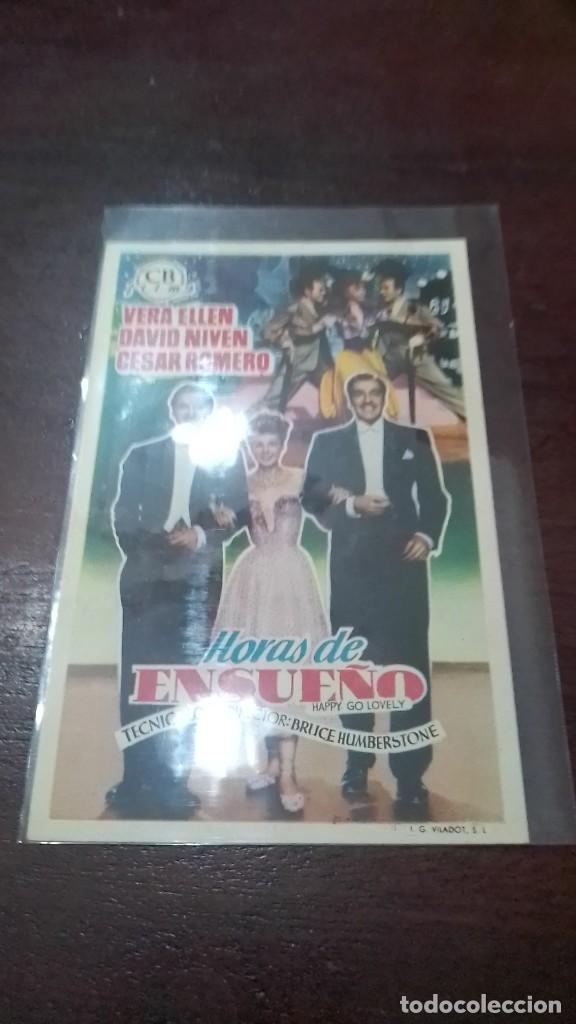Cine: PROGRAMA O FOLLETO DE MANO DE CINE horas de ensue&ntilde;o - Foto 1