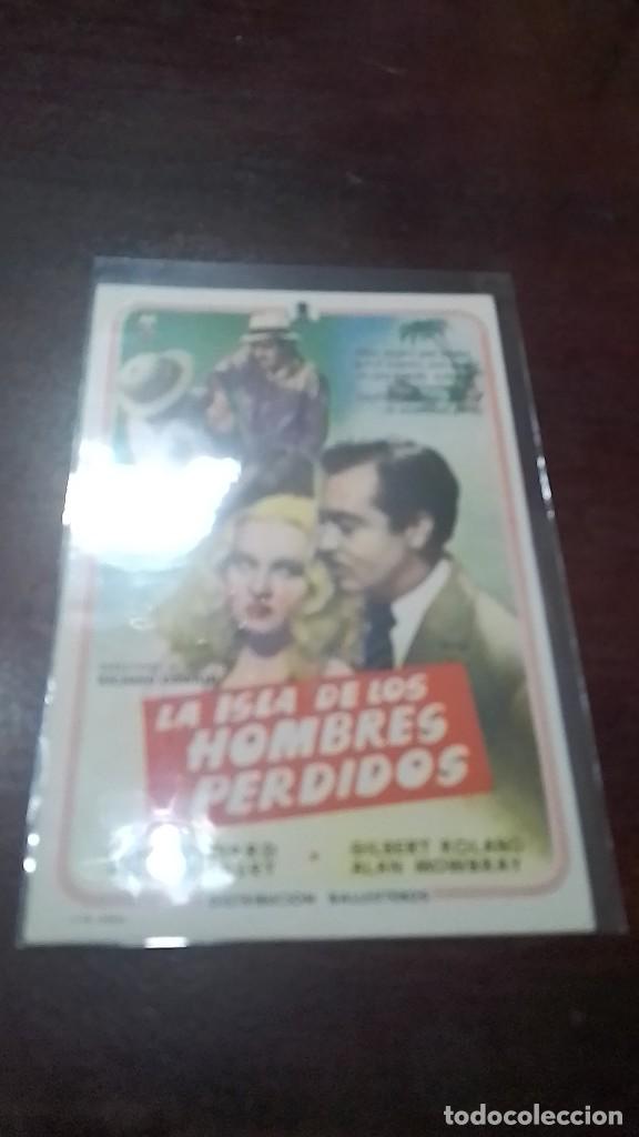 Cine: PROGRAMA O FOLLETO DE MANO DE CINE la isla de los hombres perdidos - Foto 1