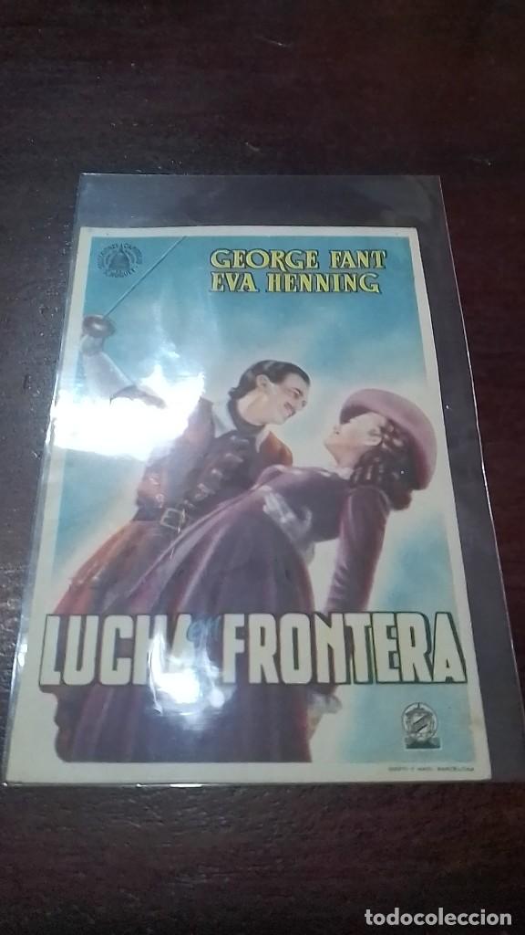 Cine: PROGRAMA O FOLLETO DE MANO DE CINE lucha en la frontera - Foto 1