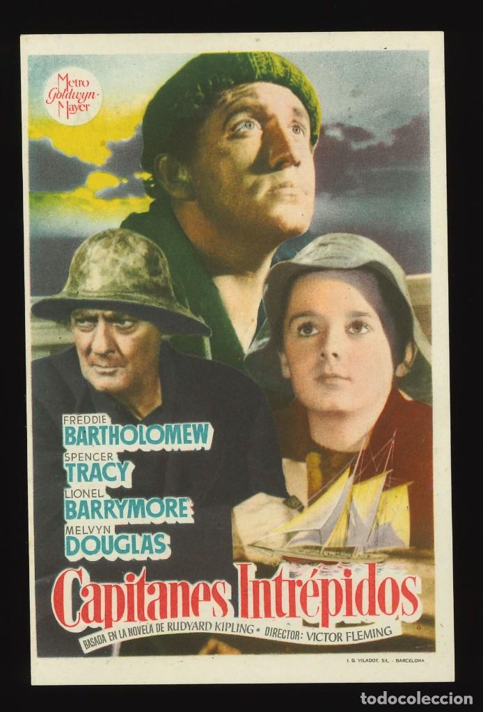 Cine: CAPITANES INTR&Eacute;PIDOS (VERTICAL-MODELO B) / PROGRAMA DE CINE CON PUBLICIDAD EN TRASERA (AVENTURAS) - Foto 1
