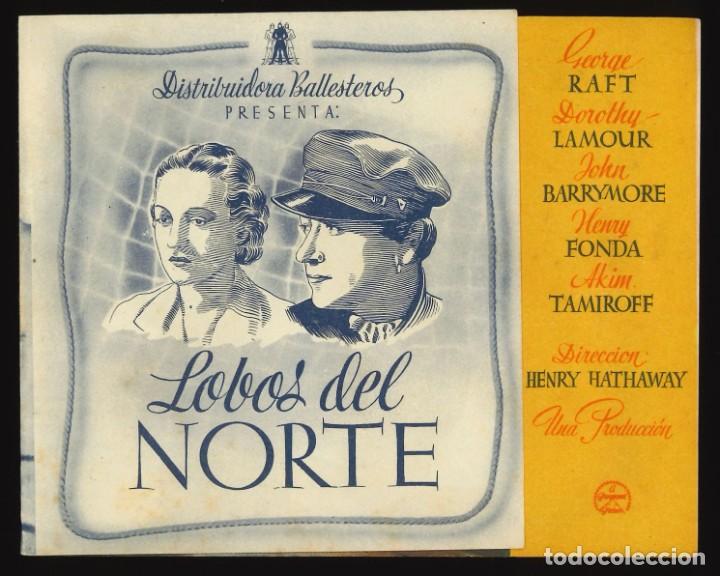 Cine: LOBOS DEL NORTE / PROGRAMA DE CINE DOBLE SIN PUBLICIDAD EN TRASERA (AVENTURAS) - Foto 1