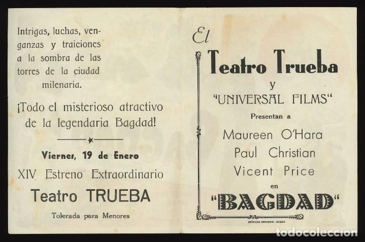 Cine: BAGDAD / PROGRAMA DE CINE CON PUBLICIDAD EN TRASERA (AVENTURAS) - Foto 2