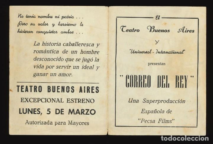 Cine: CORREO DEL REY / PROGRAMA DE CINE CON PUBLICIDAD EN TRASERA (AVENTURAS) - Foto 2