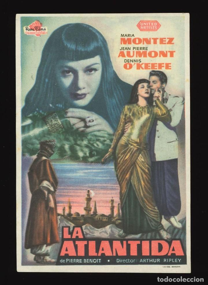 Cine: LA ATL&Aacute;NTIDA / PROGRAMA DE CINE CON PUBLICIDAD EN TRASERA (AVENTURAS) - Foto 1