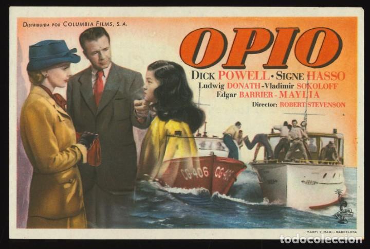 Cine: OPIO (MODELO A) / PROGRAMA DE CINE CON PUBLICIDAD EN TRASERA (AVENTURAS - Foto 1