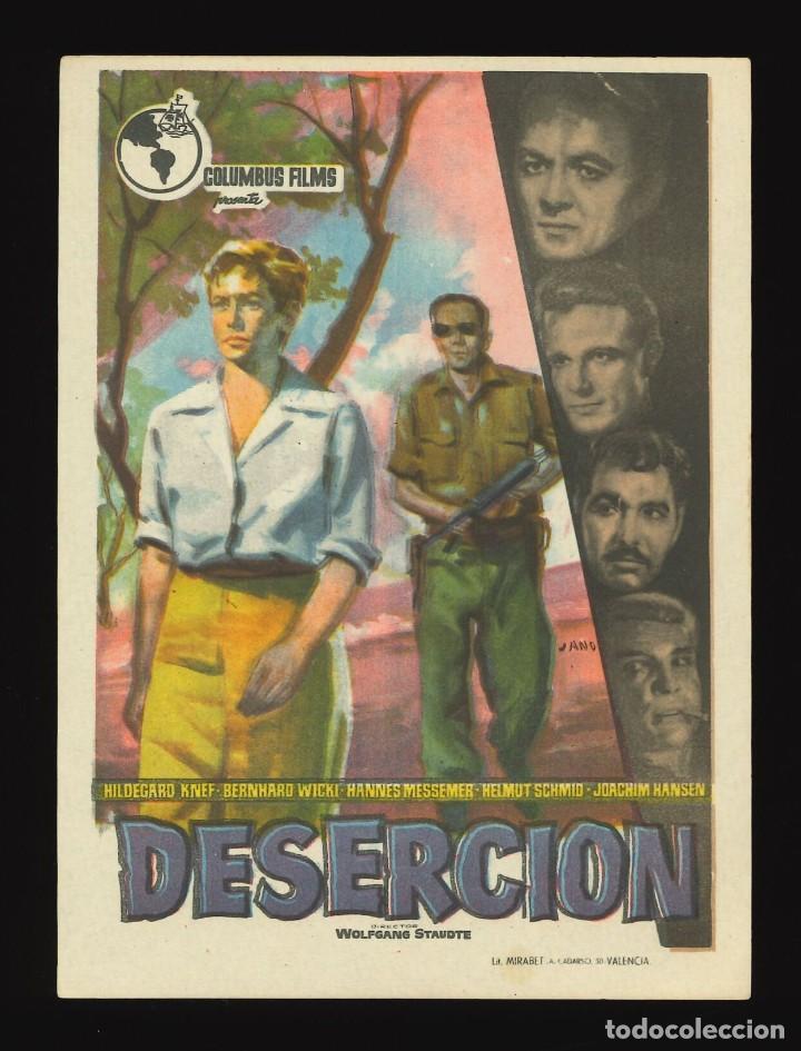 Cine: DESERCI&Oacute;N / PROGRAMA DE CINE SIN PUBLICIDAD EN TRASERA (AVENTURAS) - Foto 1