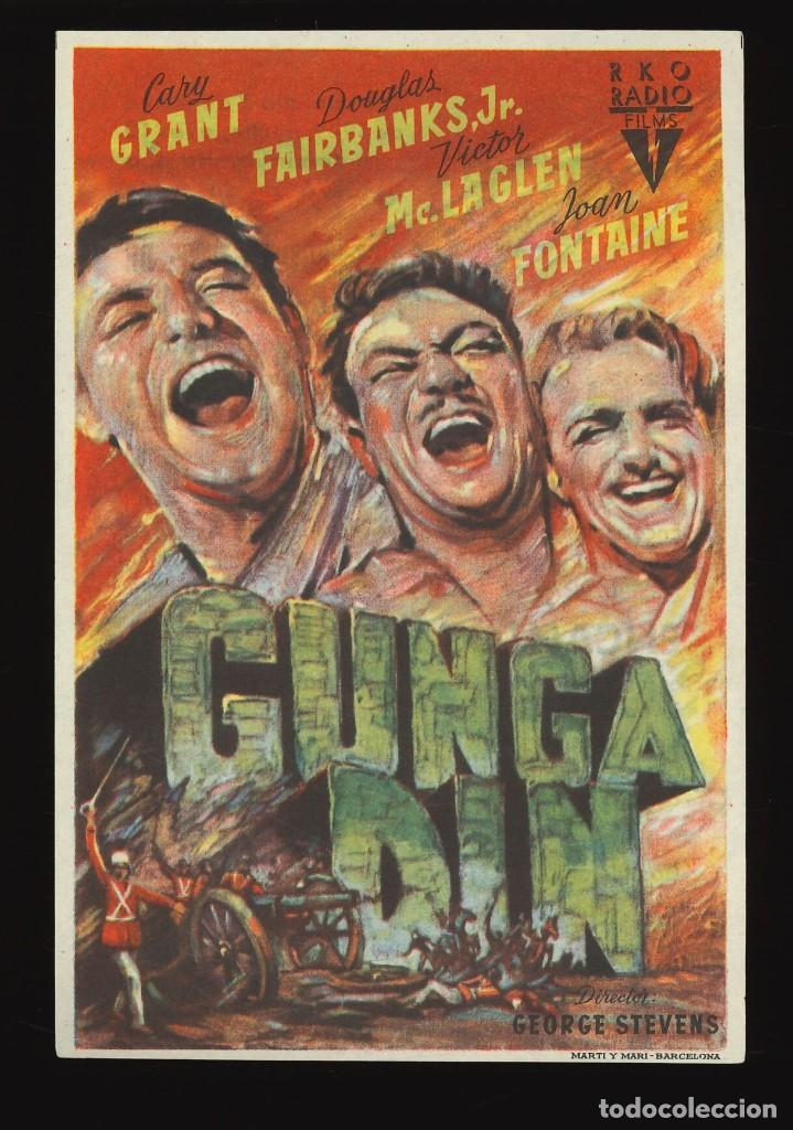 Cine: GUNGA DIN / PROGRAMA DE CINE CON PUBLICIDAD EN TRASERA (AVENTURAS) - Foto 1
