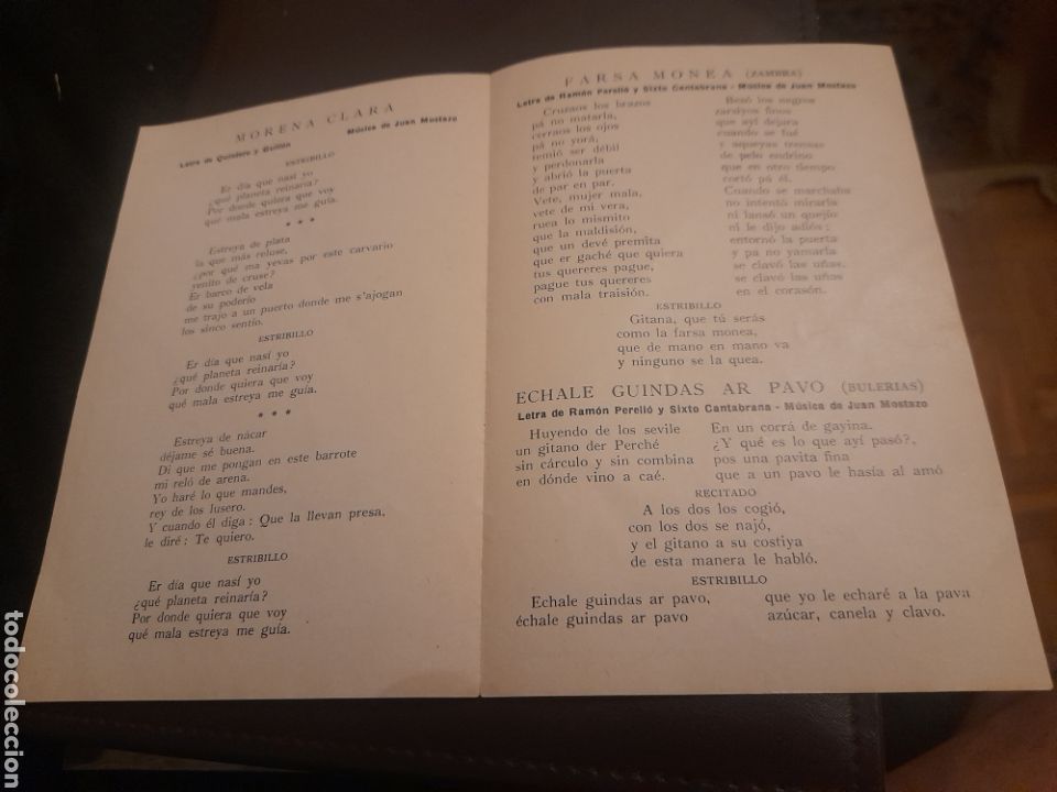 Cine: Antiguo programa de mano, Morena Clara - Foto 2
