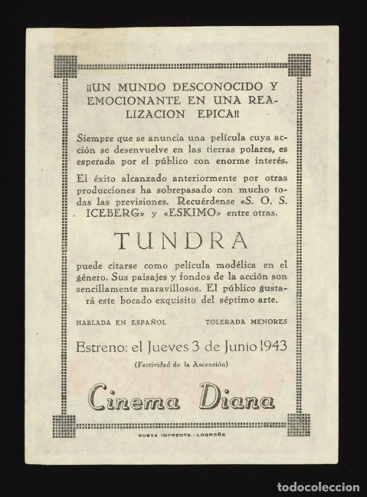 Cine: TUNDRA / PROGRAMA DE CINE CON PUBLICIDAD EN TRASERA (AVENTURAS) - Foto 2