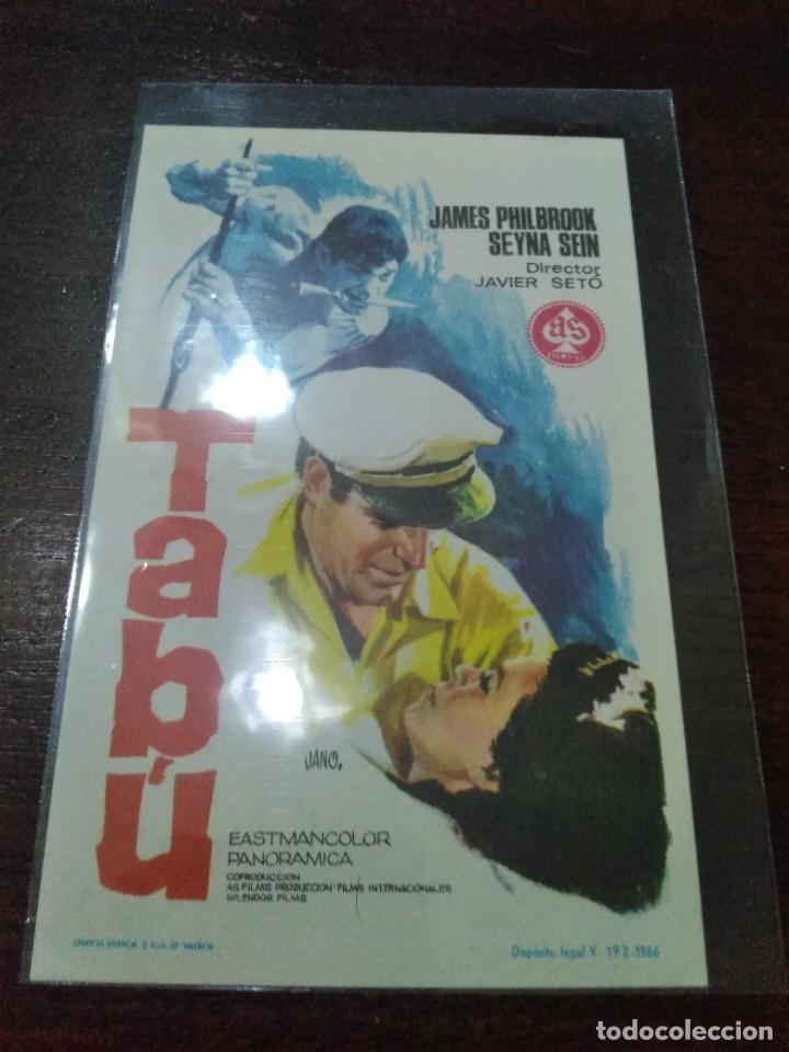 Cine: PROGRAMA O FOLLETO DE MANO DE CINE tab&uacute; - Foto 1